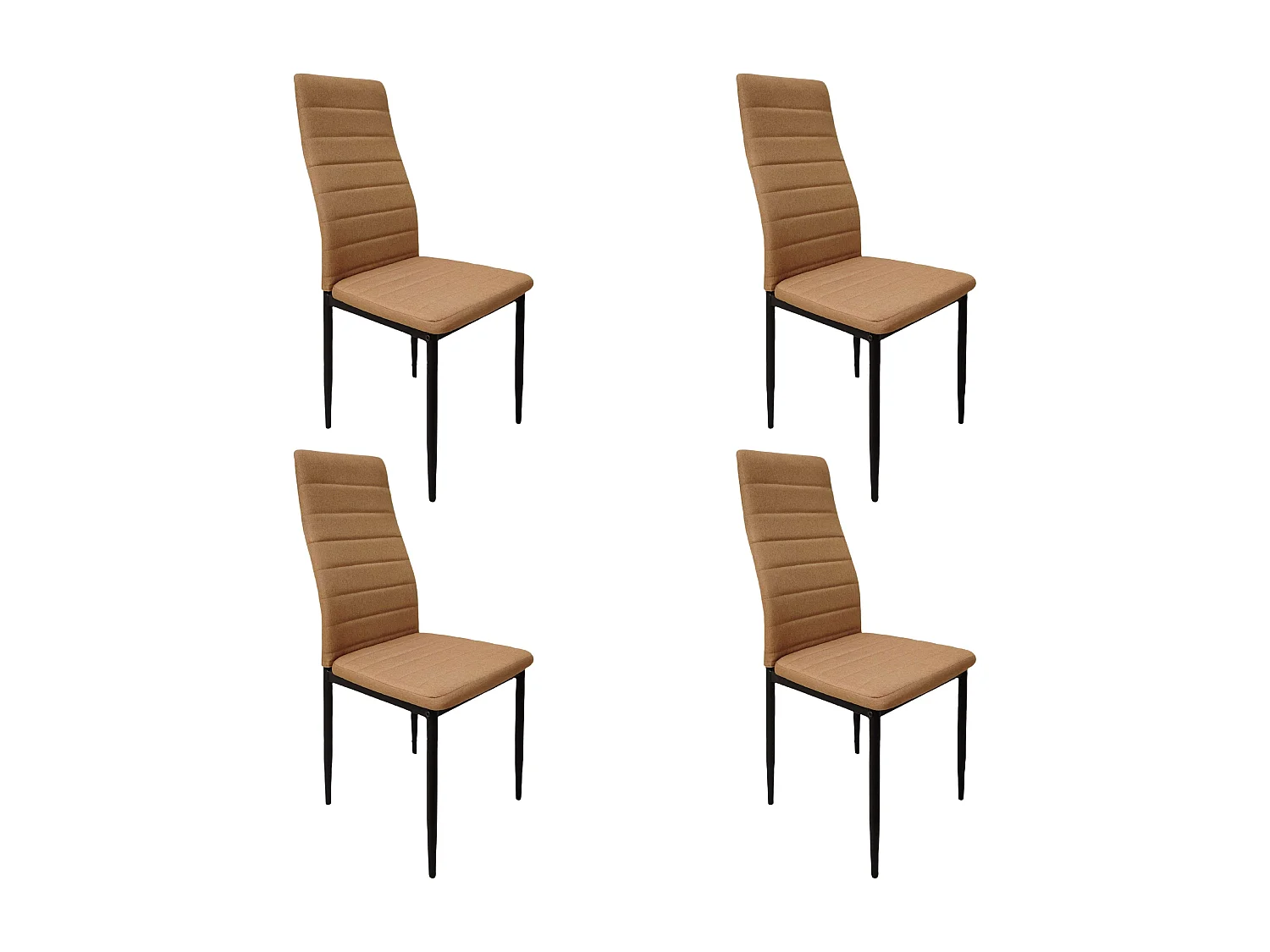 Pack de 4 Sillas Marrónes Salón Comedor, Sillas Avat Estilo Moderno en Marrón 43x93x43 cm