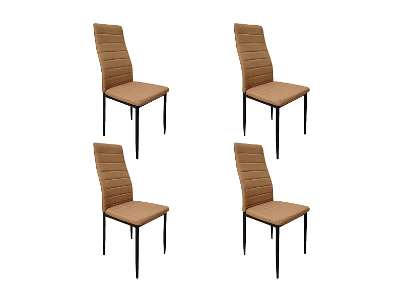 Pack de 4 Sillas Marrónes Salón Comedor, Sillas Avat Estilo Moderno en Marrón 43x93x43 cm