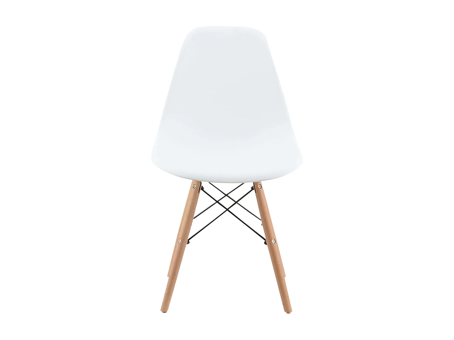 Pack 2 Sillas Nórdicas Vintage Blanco Polipropileno Patas Haya 83x51x47 cm