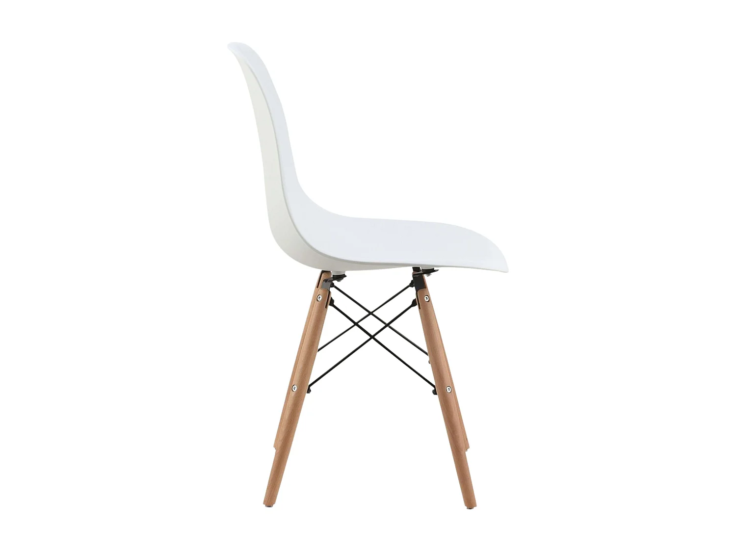 Pack 2 Sillas Nórdicas Vintage Blanco Polipropileno Patas Haya 83x51x47 cm