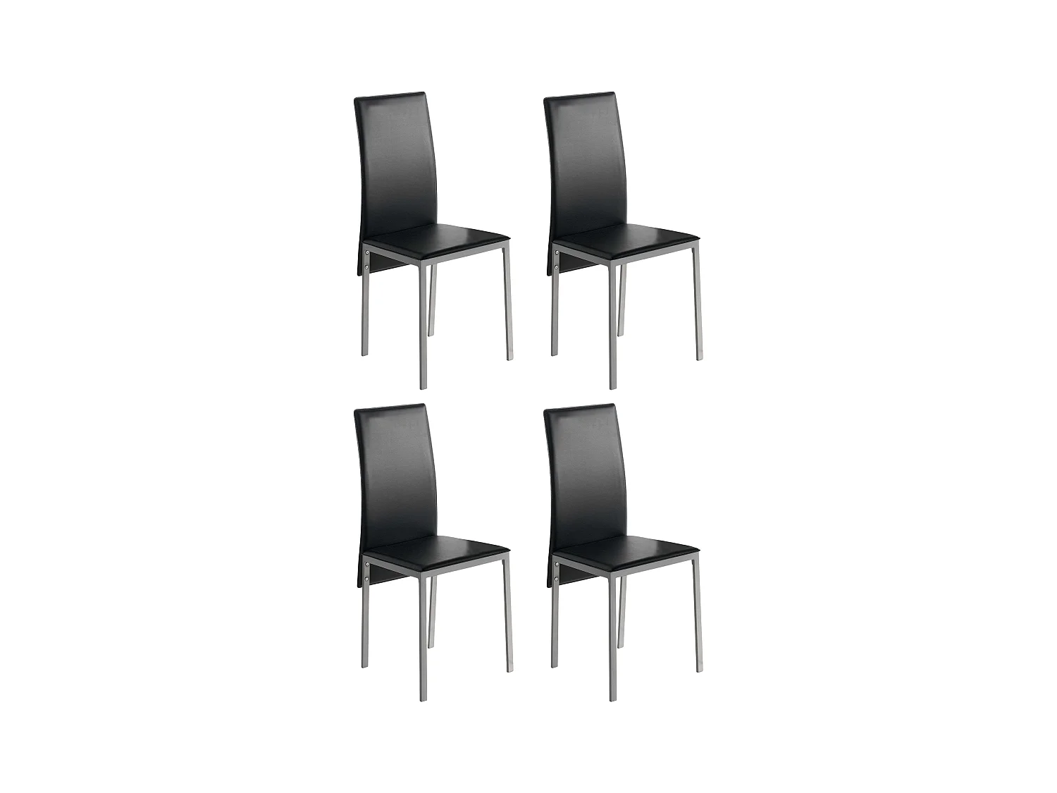 Pack 4 Sillas Comedor Saona Contemporáneo Negro 97x51x43