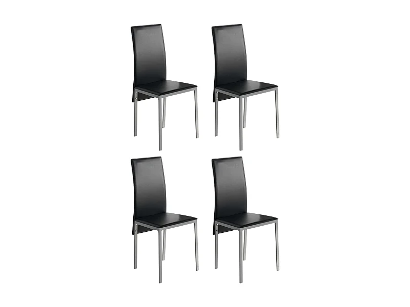 Pack 4 Sillas Comedor Saona Contemporáneo Negro 97x56x43