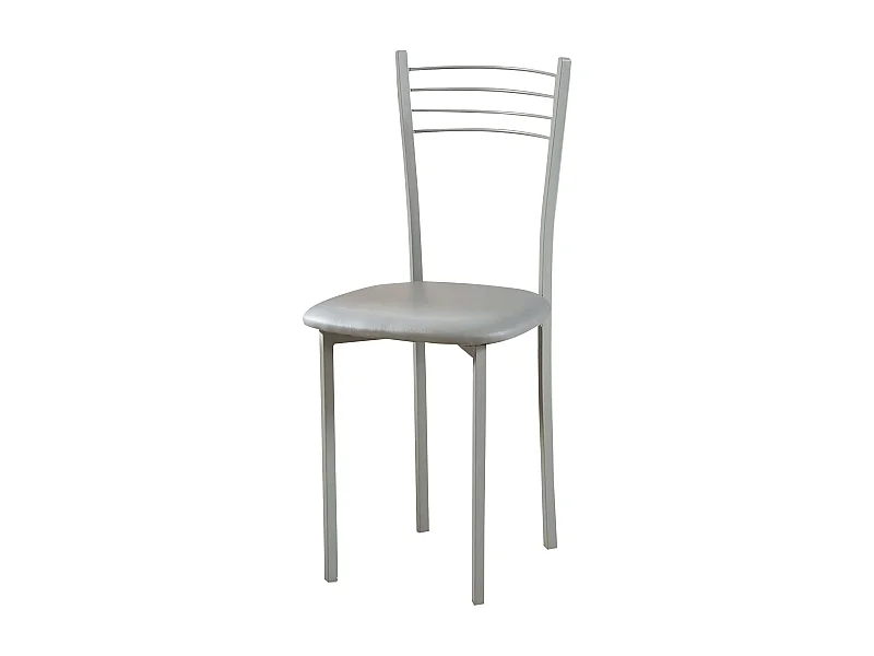 Pack 2 Sillas Cocina Modernas Gris Metal y Poliuretano 89x40x45 cm