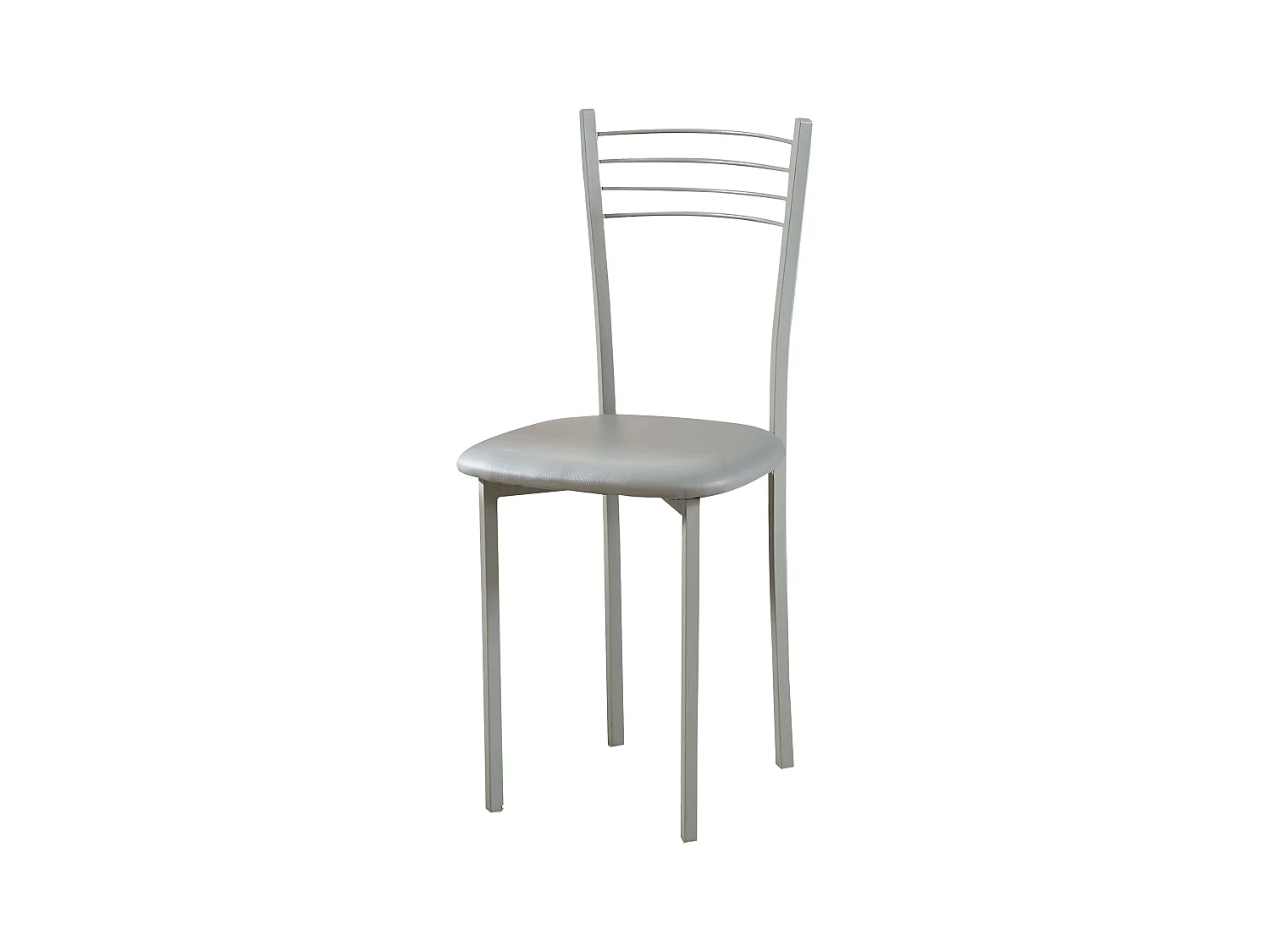 Pack 2 Sillas Cocina Modernas Gris Metal y Poliuretano 89x40x45 cm