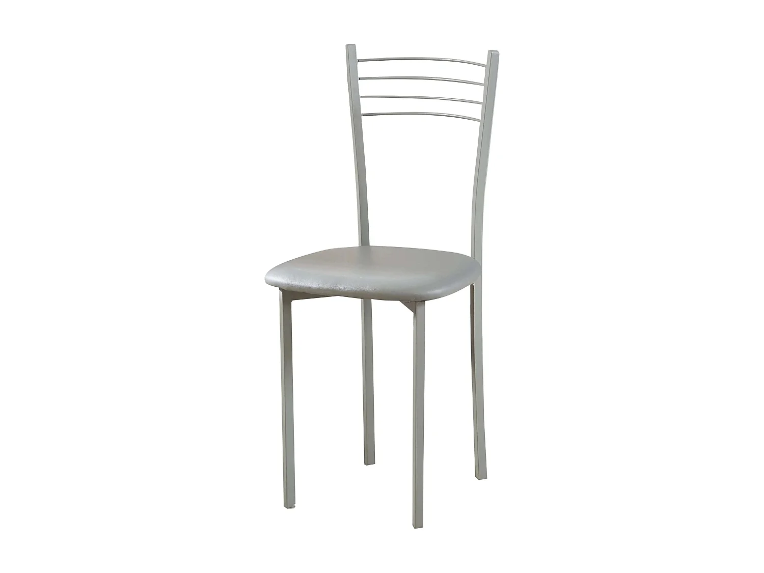 Pack 2 Sillas Cocina Modernas Gris Metal y Poliuretano 89x40x45 cm