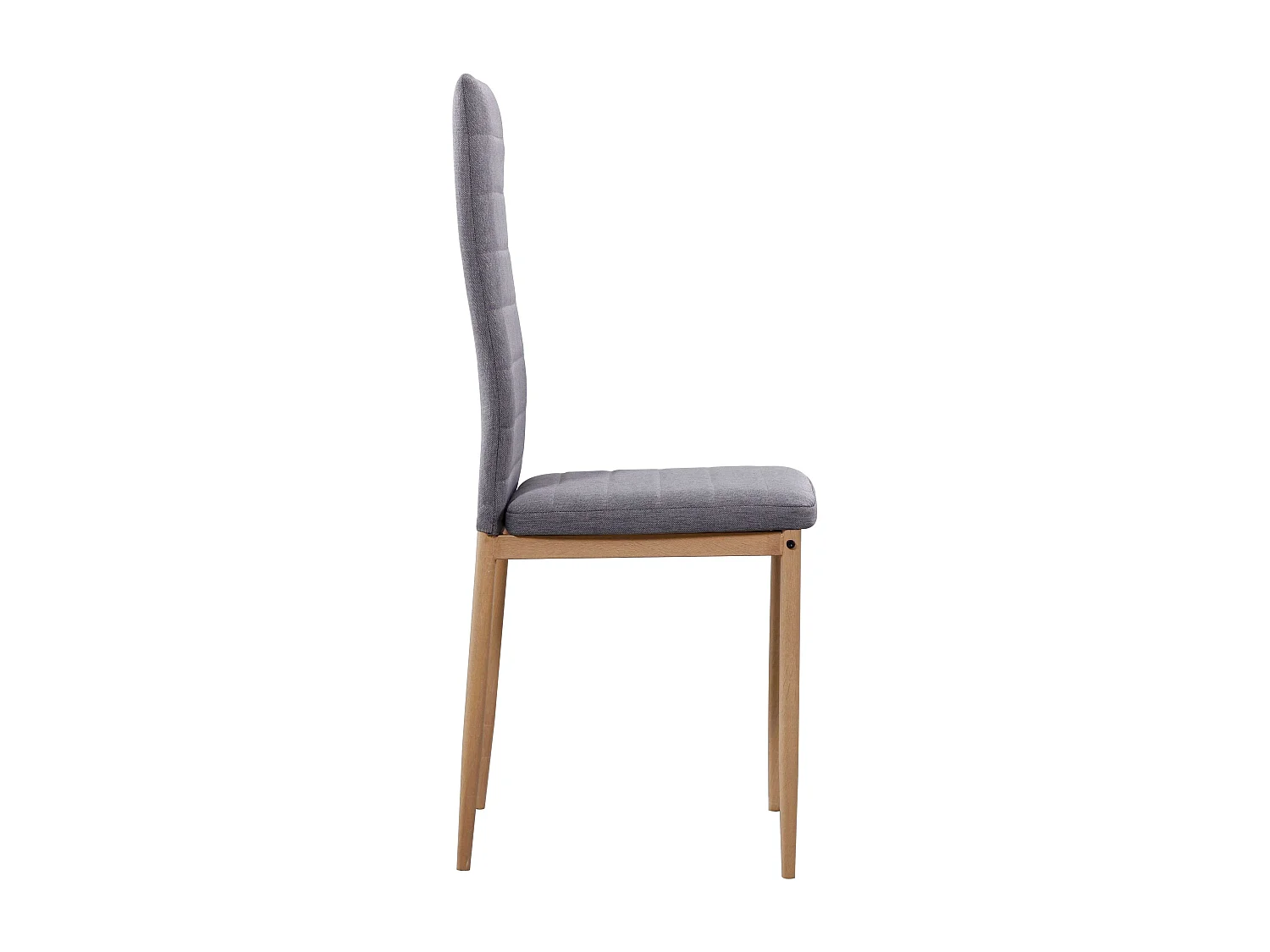 Pack 2 Sillas Comedor Cocina Estilo Moderno Gris Patas Metal 98x42x48 cm