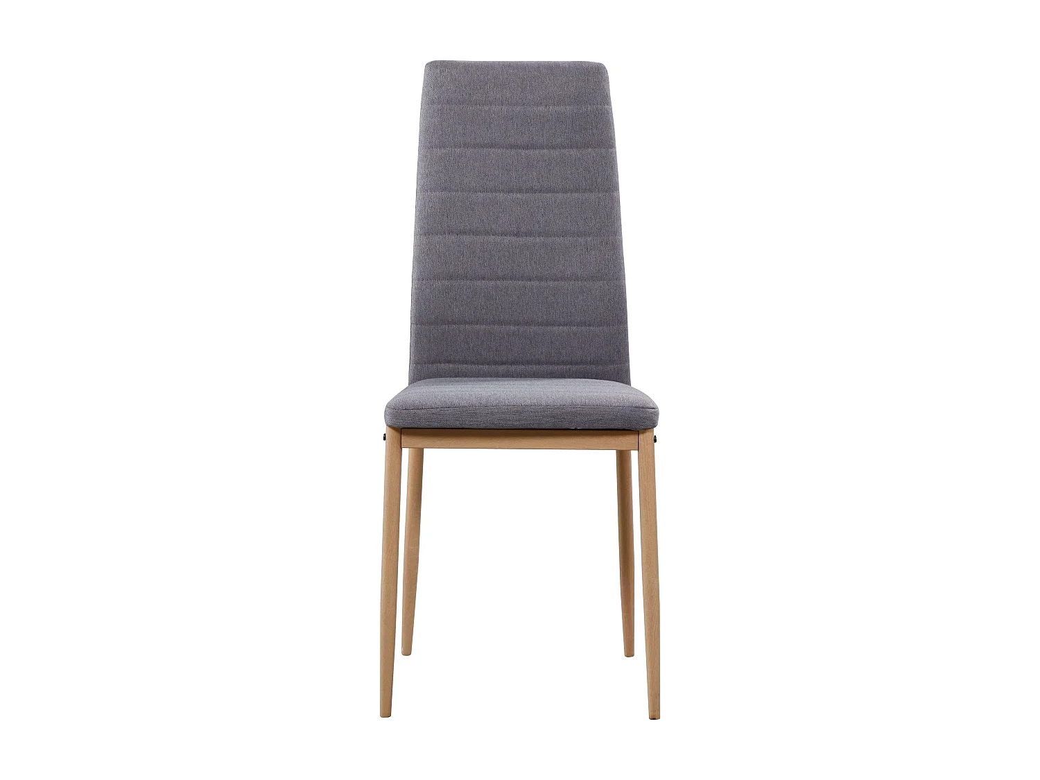 Pack 4 Sillas Comedor Cocina Modernas Tela Gris Patas Metal 98x42x48 cm