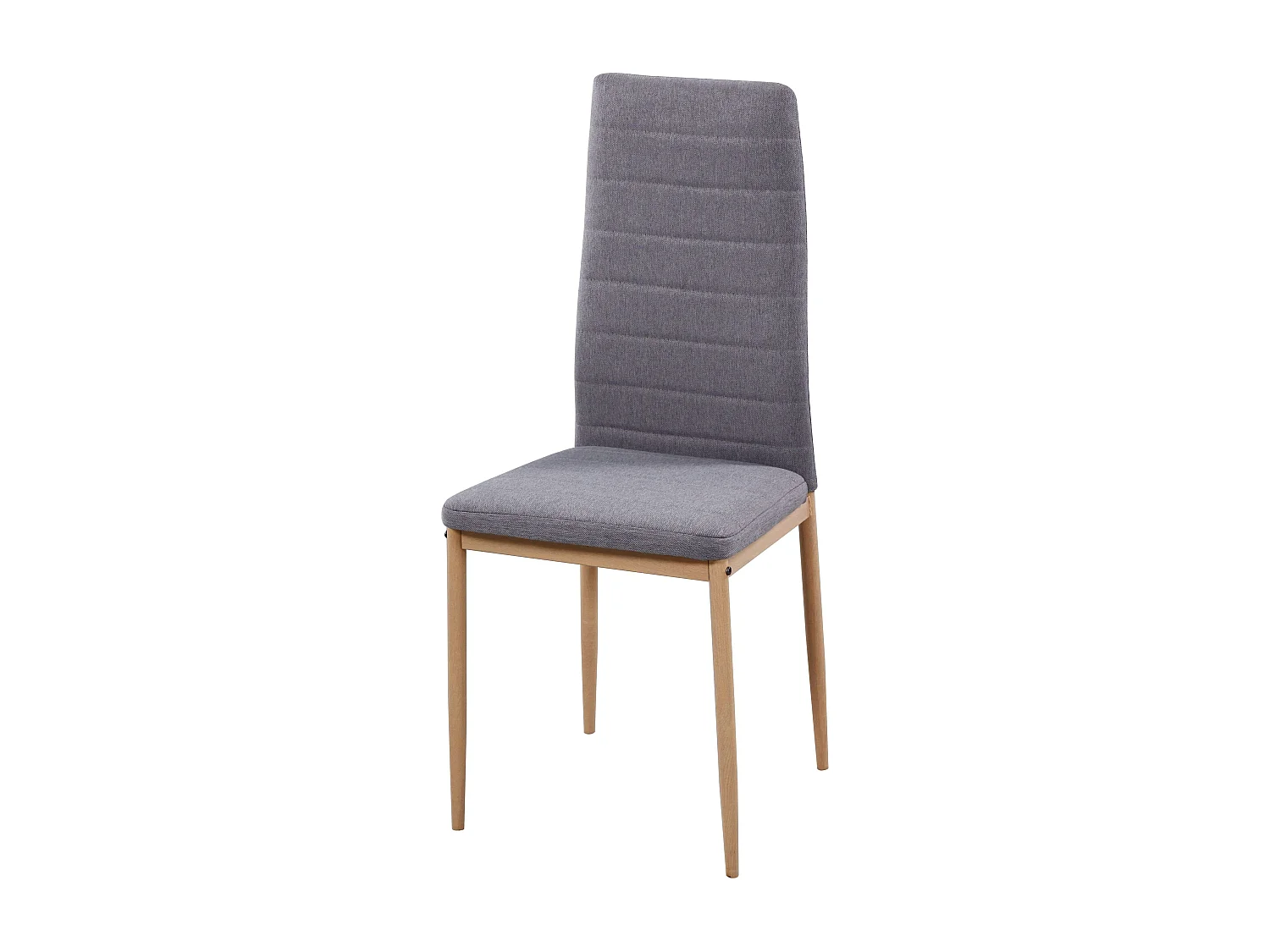 Pack 4 Sillas Comedor Cocina Modernas Tela Gris Patas Metal 98x42x48 cm