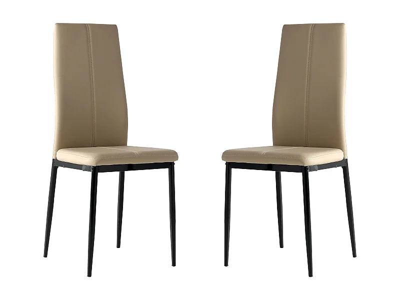 Pack 2 Sillas de Comedor Salón Capuchino, Sillas Brea Cómodas y Modernas 42x98x47 cm
