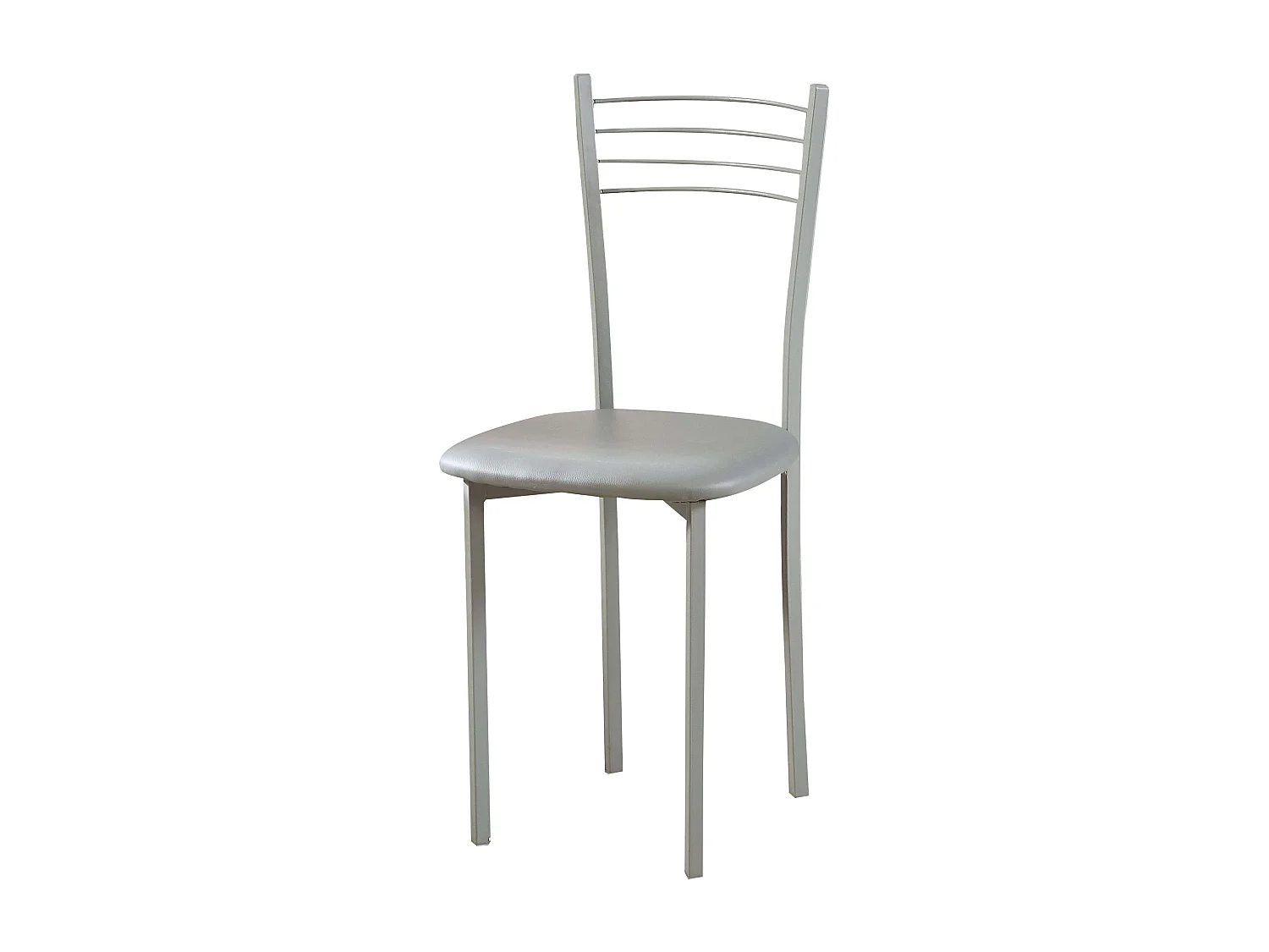 Pack 4 Sillas Cocina Estilo Moderno Gris Metal Poliuretano 89x40x45 cm