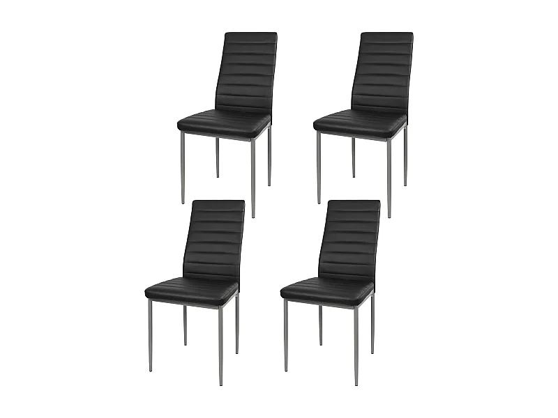 Pack de 4 Sillas negras para Salón Comedor, Sillas Avat Estilo Moderno 43x93x43 cm