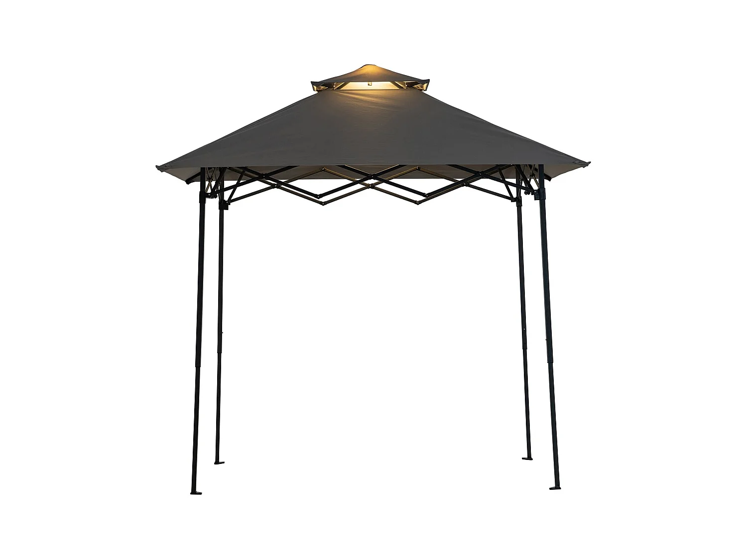 Tonnelle grill pliante avec éclairage LED magnétique et sac de transport CINTO 250x160