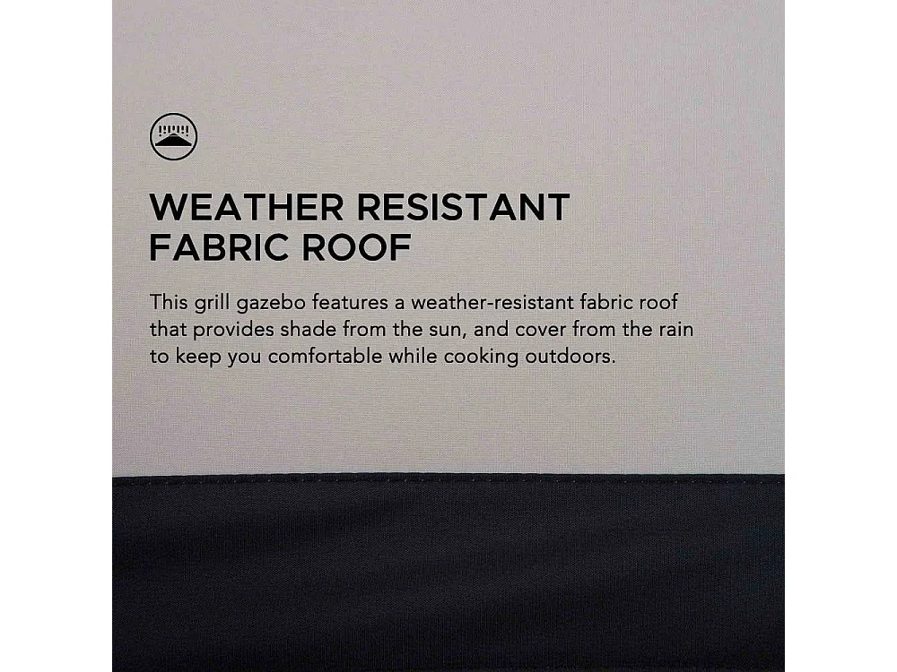 Gazebo pour barbecue avec étagères et crochets LINAS 152 cm x 244 cm