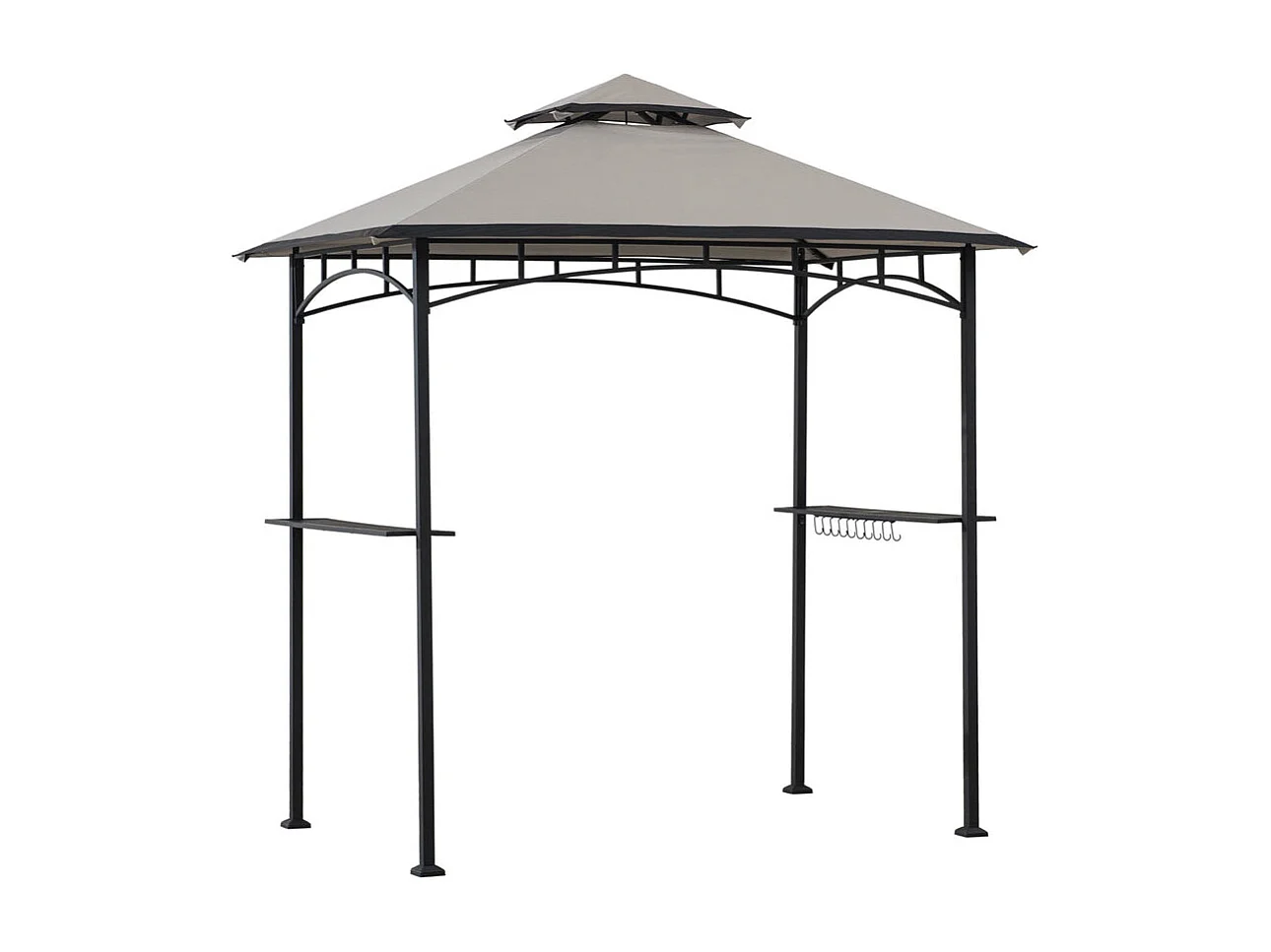 Gazebo pour barbecue avec étagères et crochets LINAS 152 cm x 244 cm