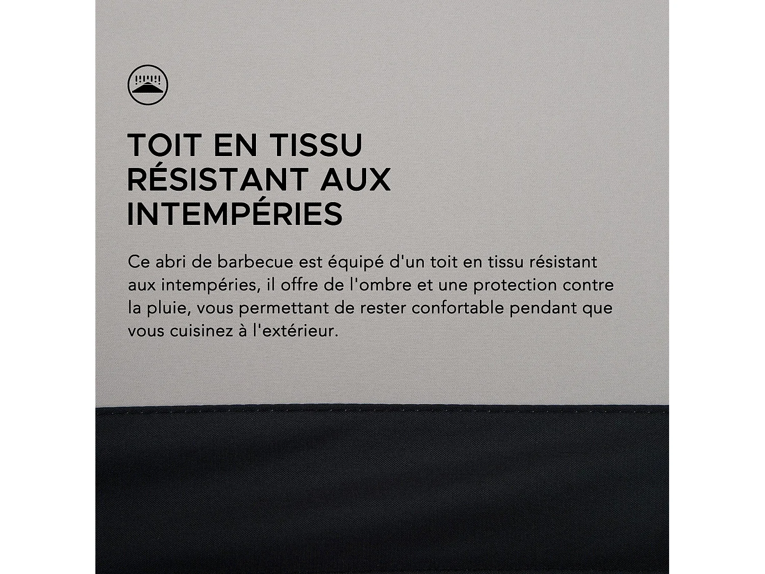 Gazebo pour barbecue avec étagères et crochets LINAS 152 cm x 244 cm