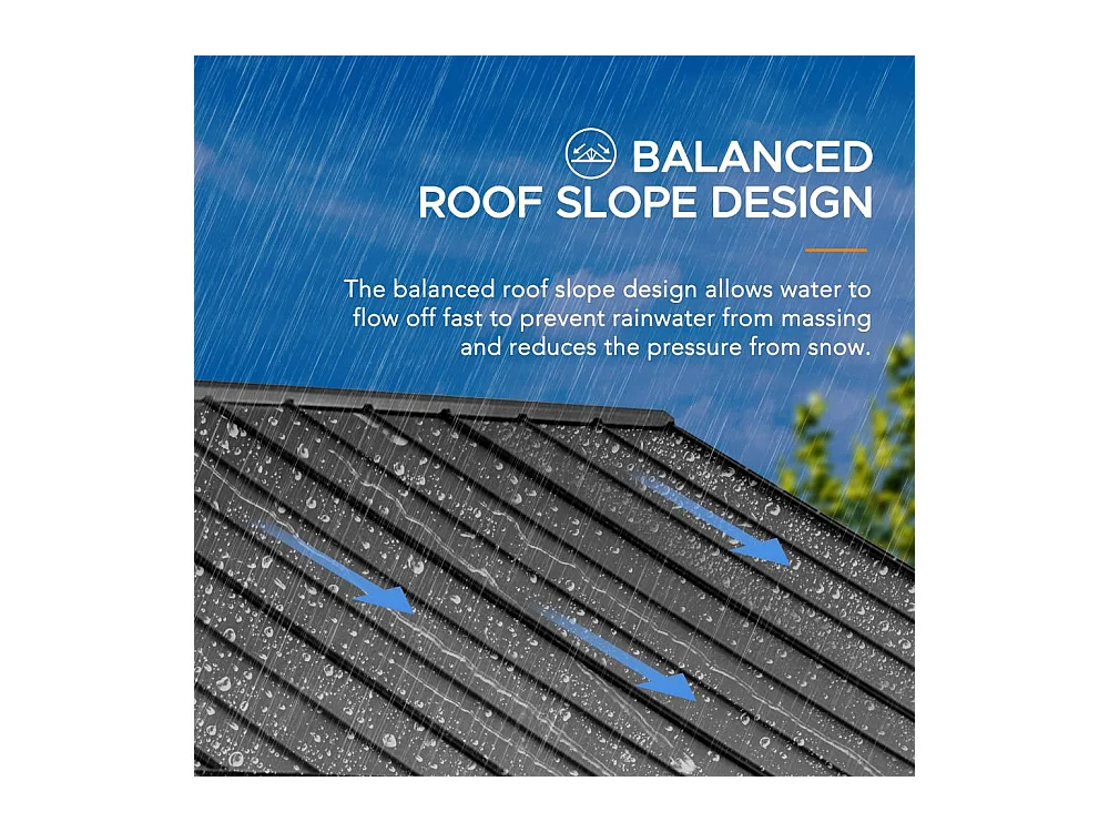 Pavillon Gazebo à pignon en bois avec crochet de plafond REBRA 465 cm x 404 cm