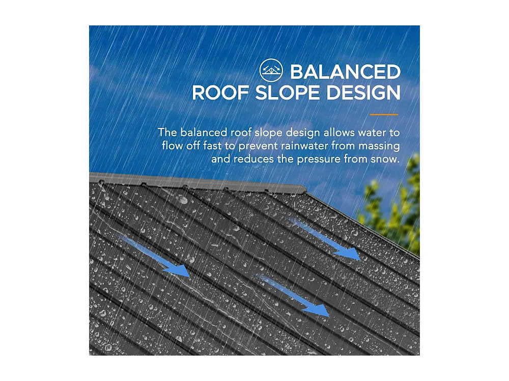 Tonnelle à toit à pignon avec cadre en bois et crochet de plafond TÖDI 335 cm x 399 cm