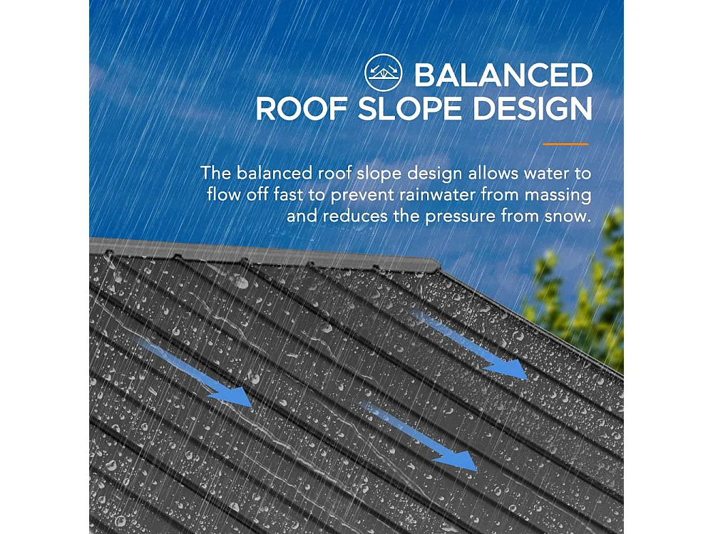 Tonnelle à toit à pignon avec cadre en bois et crochet de plafond TÖDI 335 cm x 399 cm