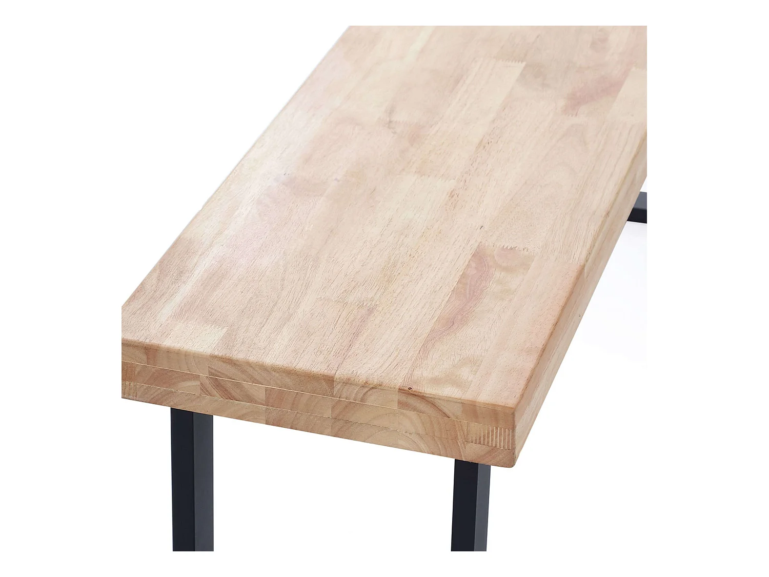 Mesa comedor Loft roble nordish y negro con 2 bancos madera y metal