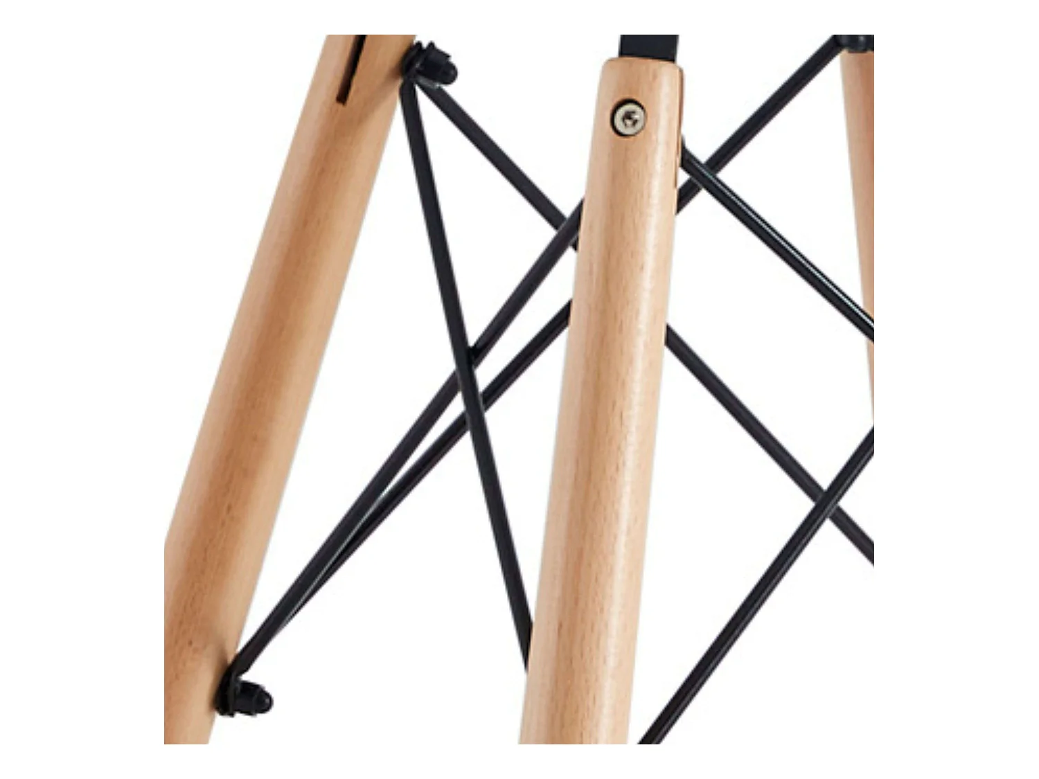 Conjunto Mesa Redonda Tower Cocina 2 Sillas Vintage Nórdico Blanco y Roble