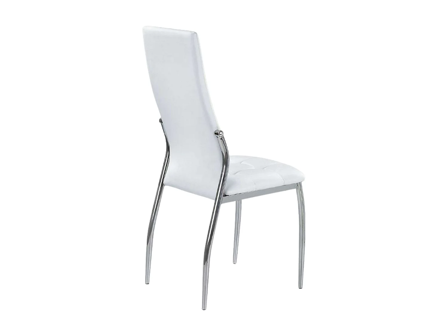 Pack comedor mesa ext. blanco mate con 4 sillas Laci polipiel patas gris