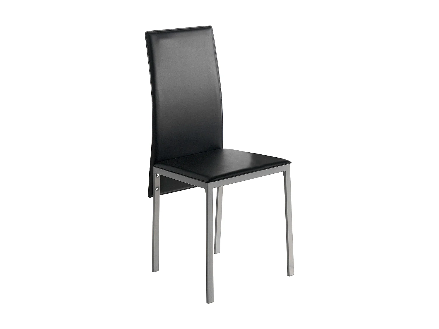 Pack comedor Saona negro cristal metal (Mesa fija + 4 sillas)
