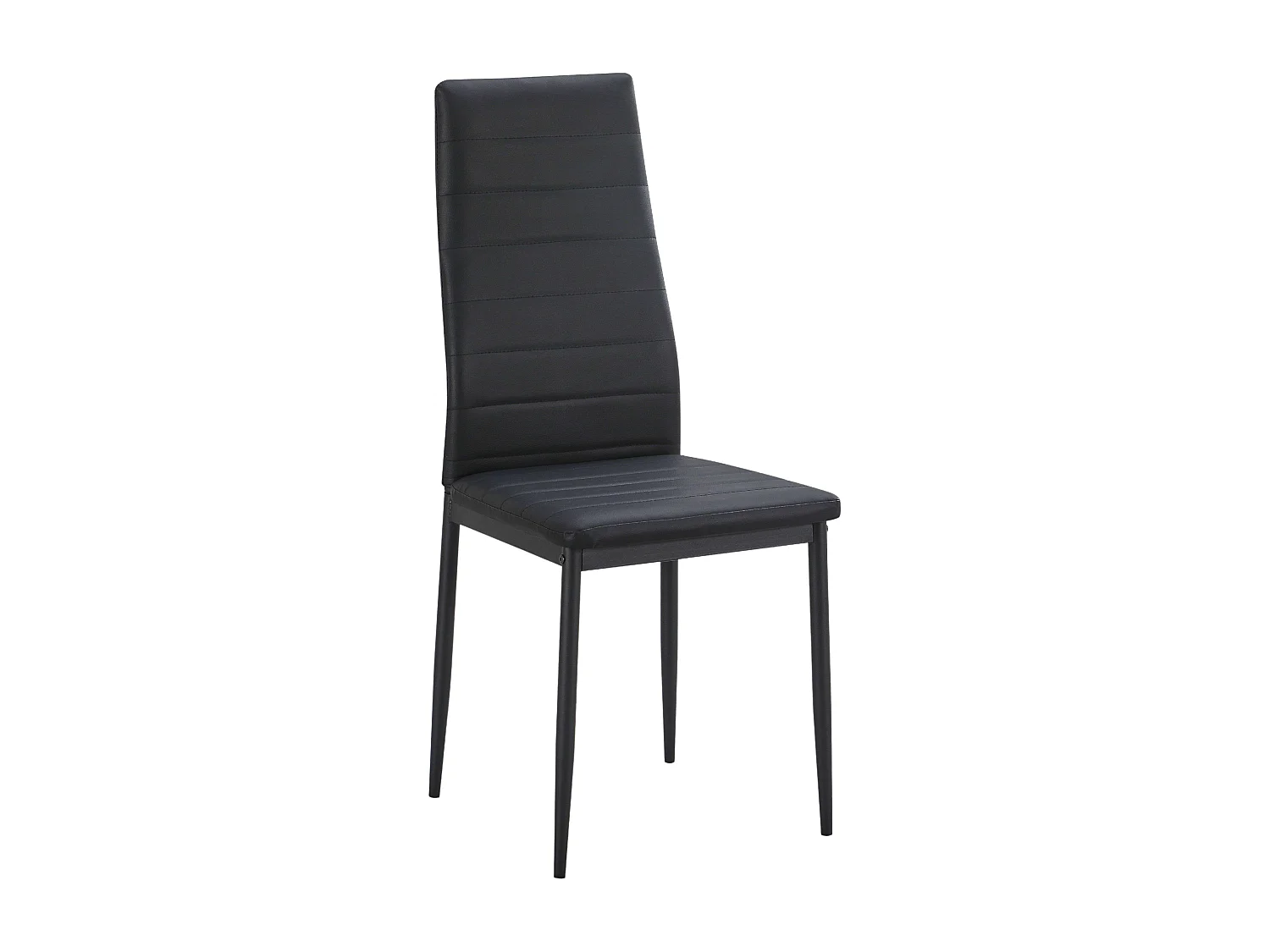 Pack Mesa Fija Cristal + 4 Sillas Modernas Negro