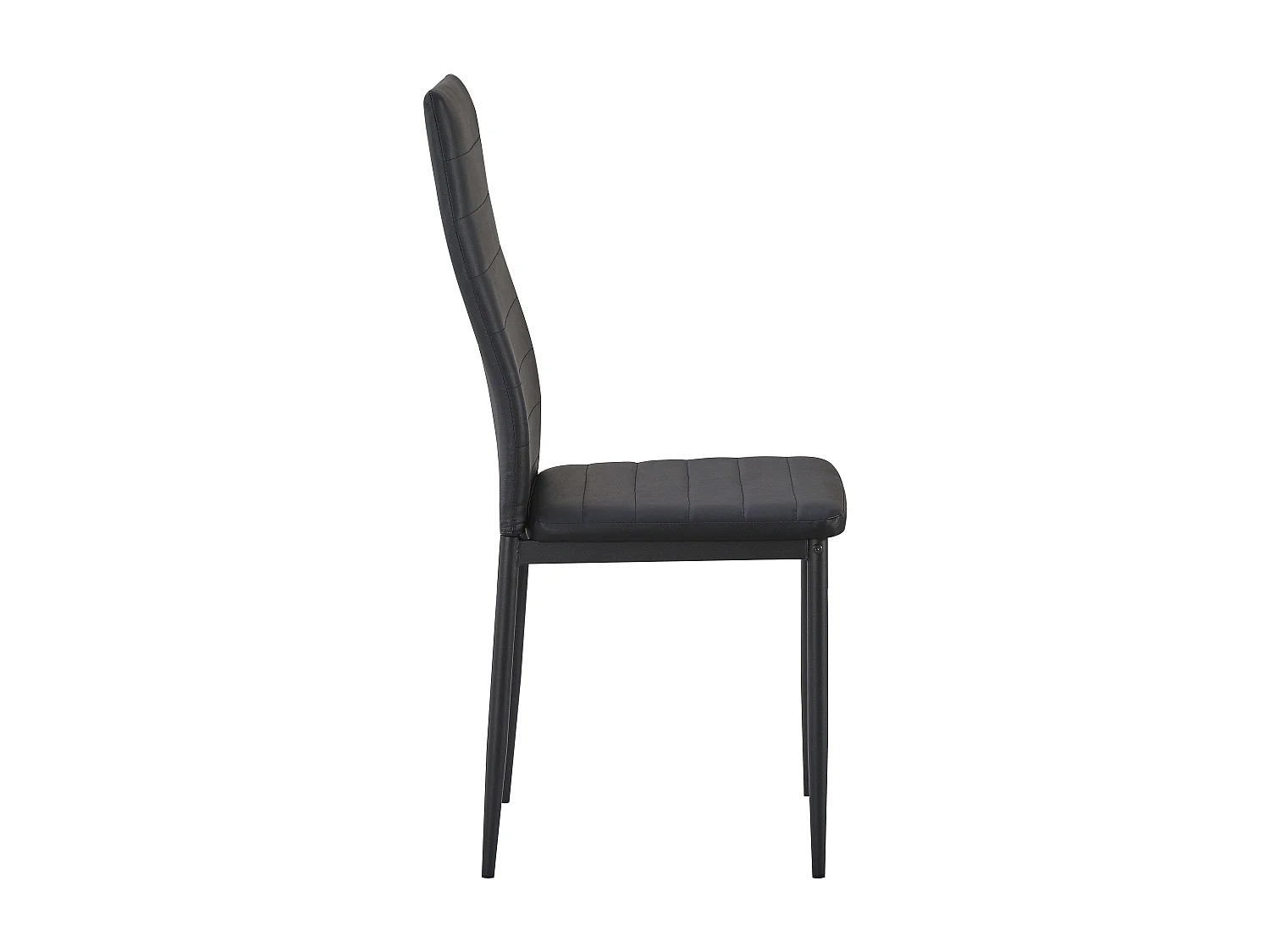 Pack Mesa Fija Cristal + 4 Sillas Modernas Negro