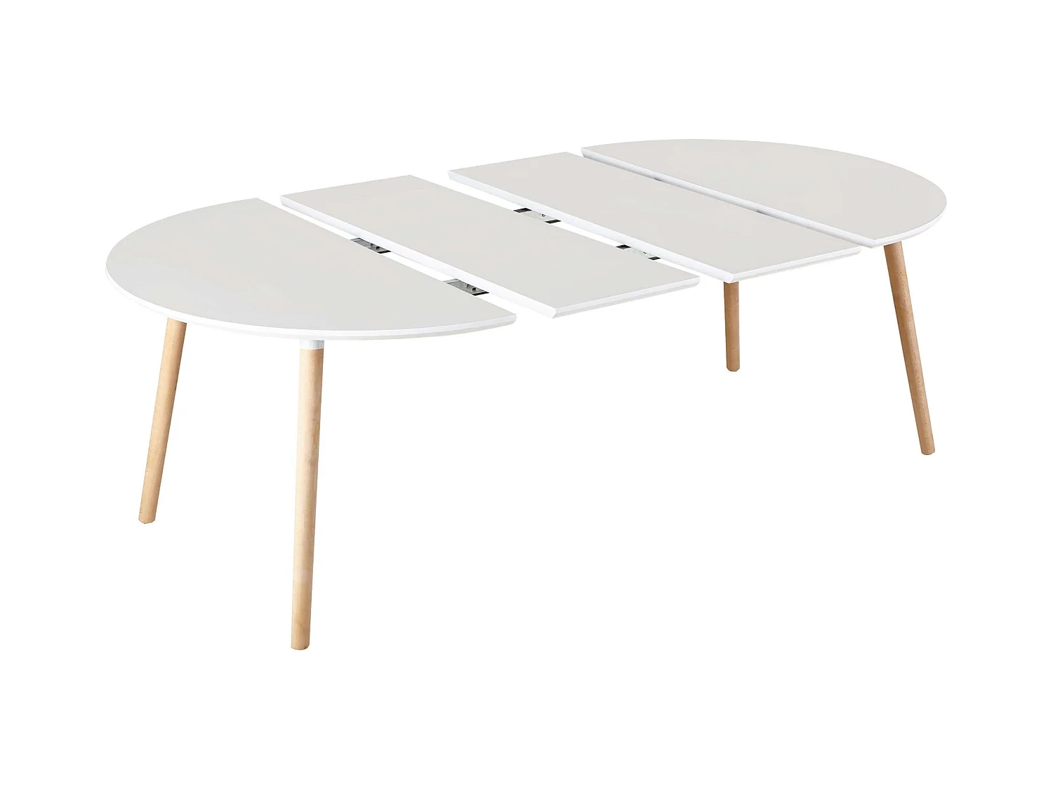 Pack Mesa y 4 Sillas Comedor Nórdico Moderno Blanco Roble Patas Madera