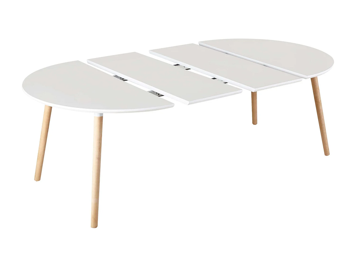 Pack Mesa y 4 Sillas Comedor Nórdico Moderno Blanco Roble Patas Madera
