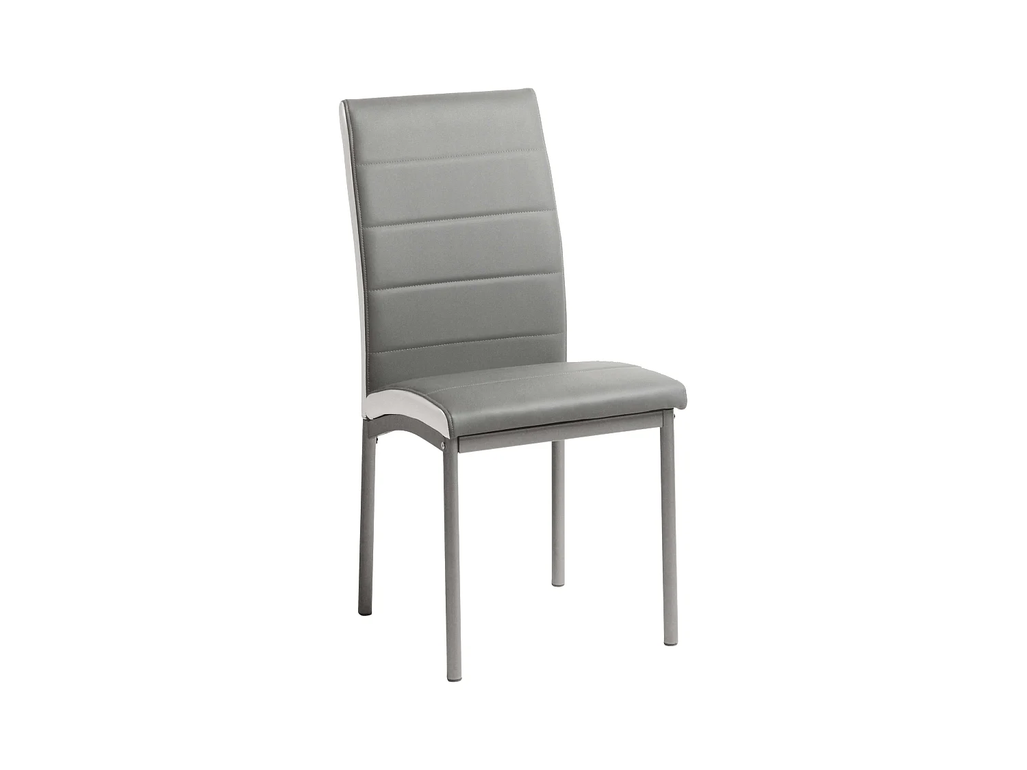Pack comedor mesa ext. 51 a 237 cm y 4 sillas Meli en blanco y gris
