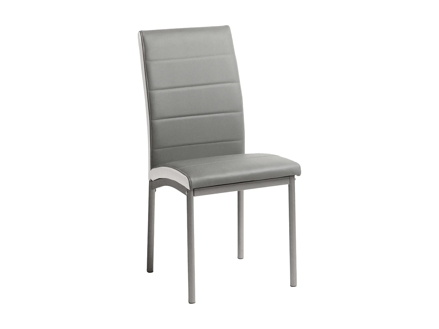 Pack comedor mesa ext. 51 a 237 cm y 4 sillas Meli en blanco y gris