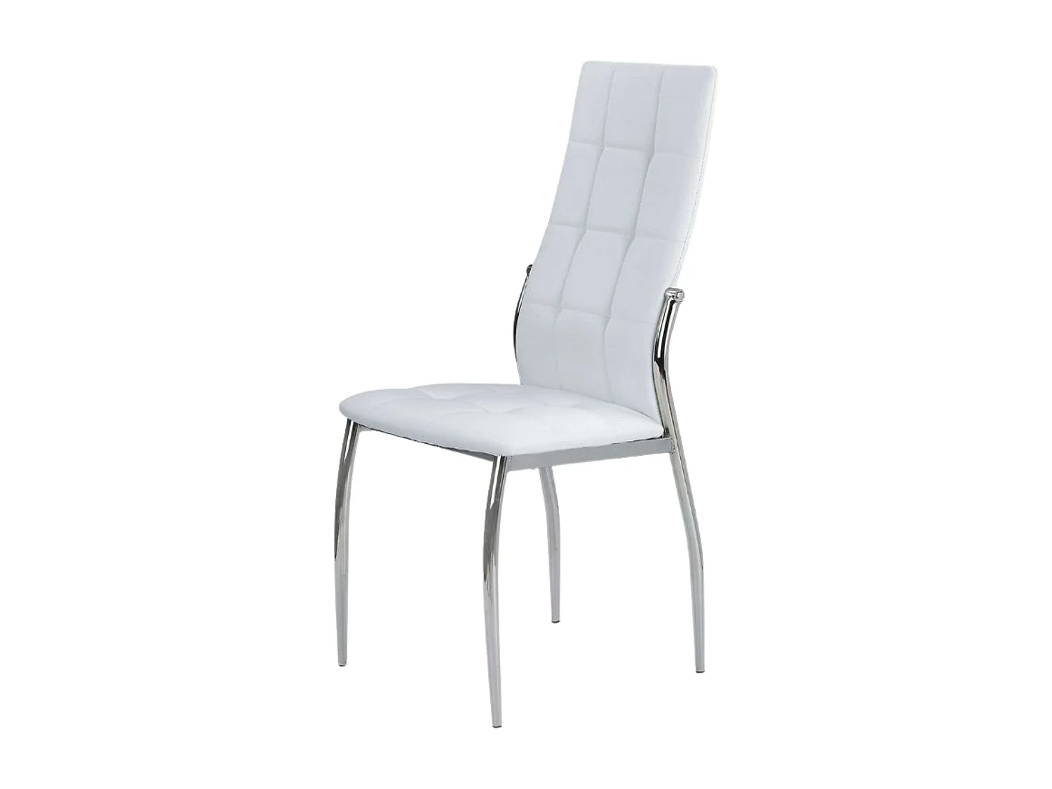 Pack muebles comedor Train blanco (mesa ext. melamina + 4 sillas metal polipiel)