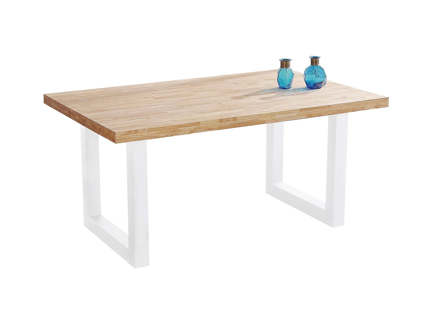 Pack comedor Loft roble nordish/blanco (mesa fija + 4 sillas Bistro gris)