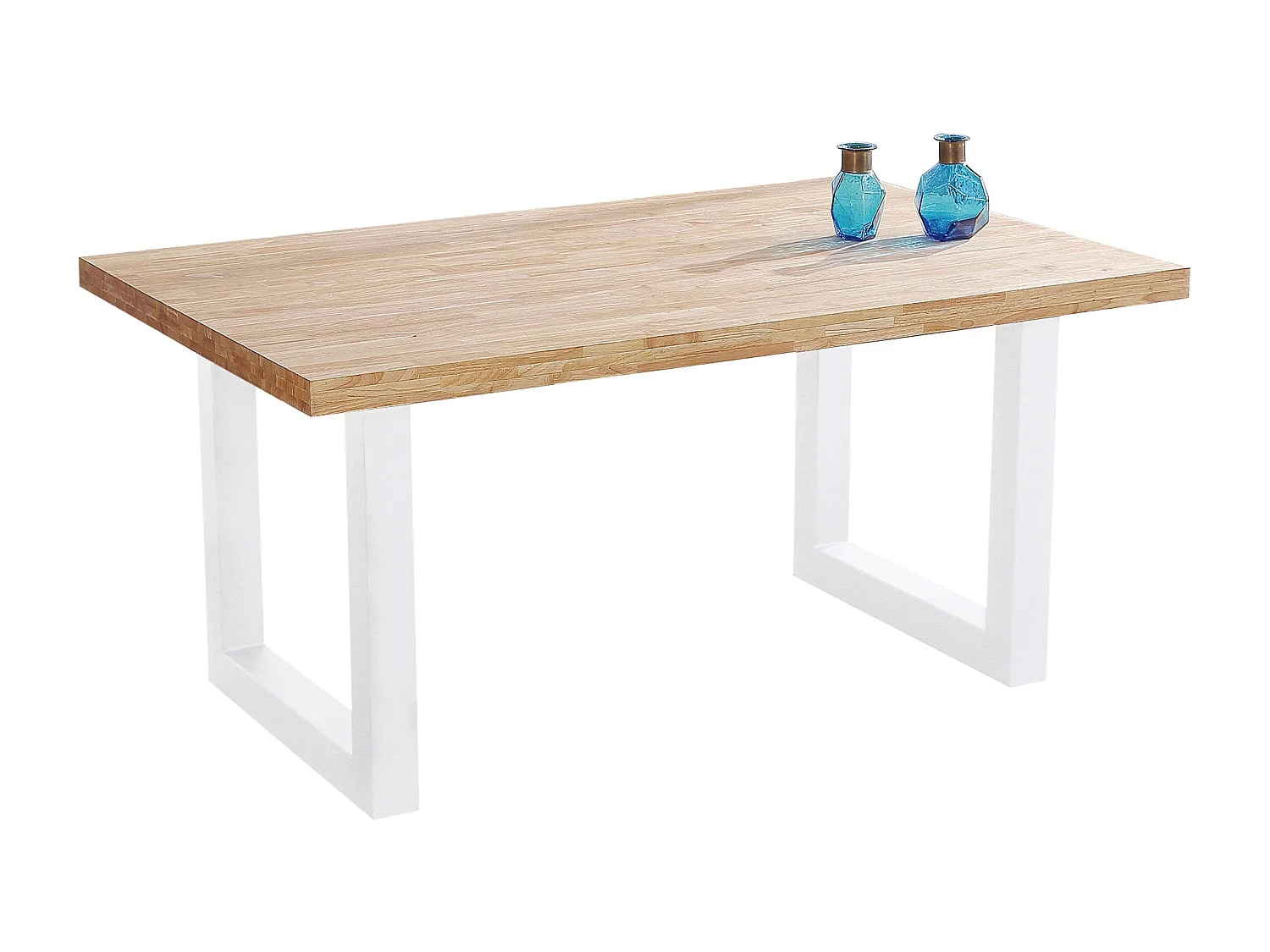 Pack comedor Loft roble nordish/blanco (mesa fija + 4 sillas Bistro gris)