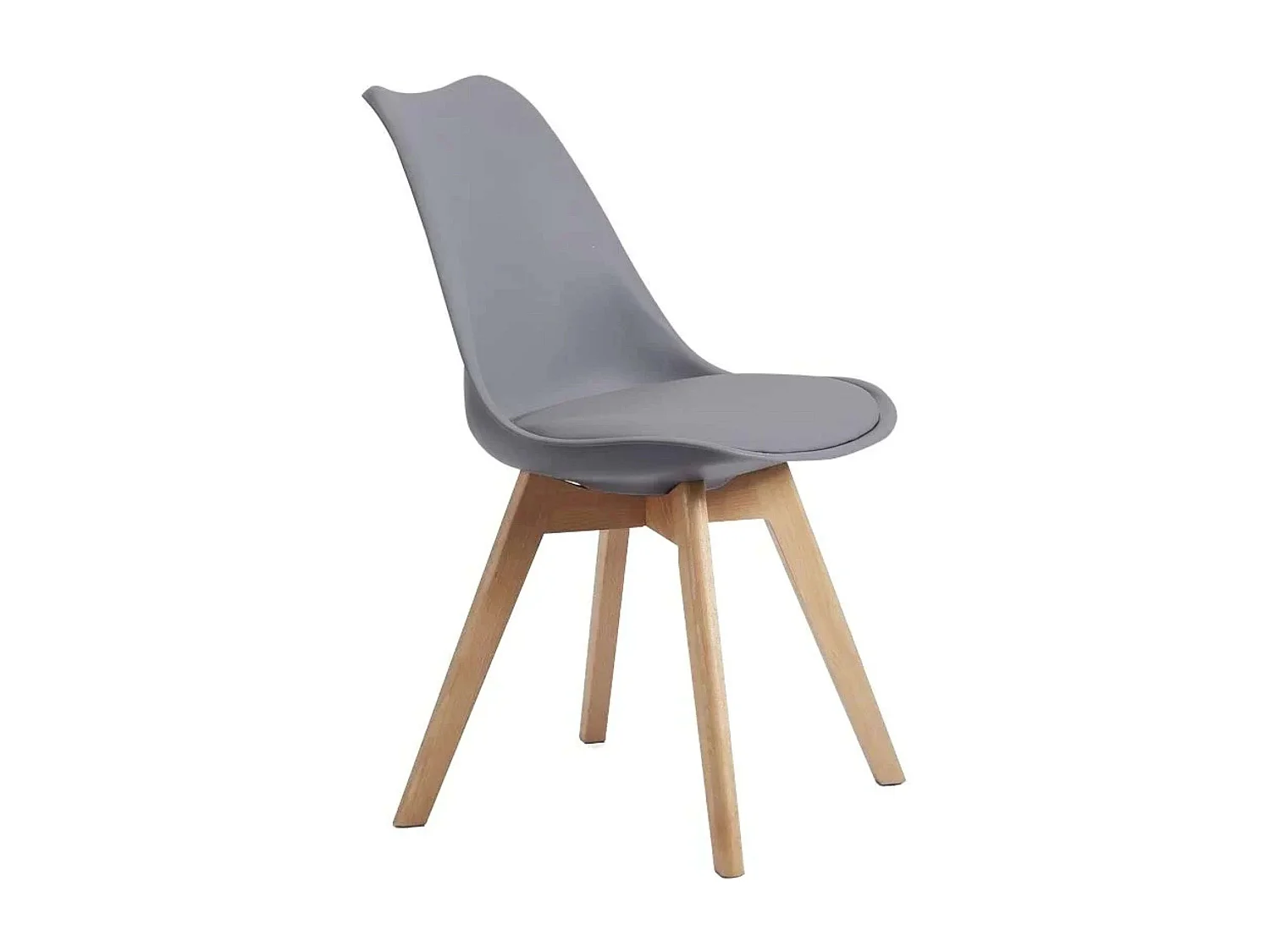 Pack comedor Loft roble nordish/blanco (mesa fija + 4 sillas Bistro gris)