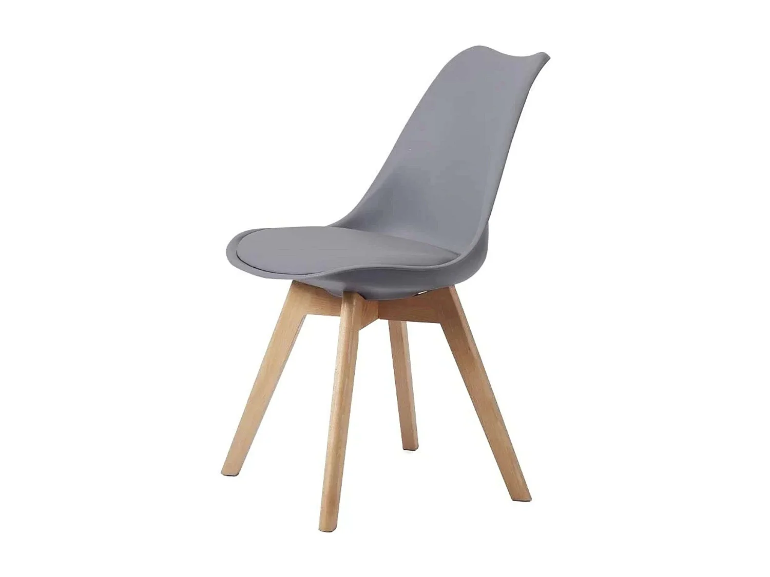 Pack comedor Loft roble nordish/blanco (mesa fija + 4 sillas Bistro gris)