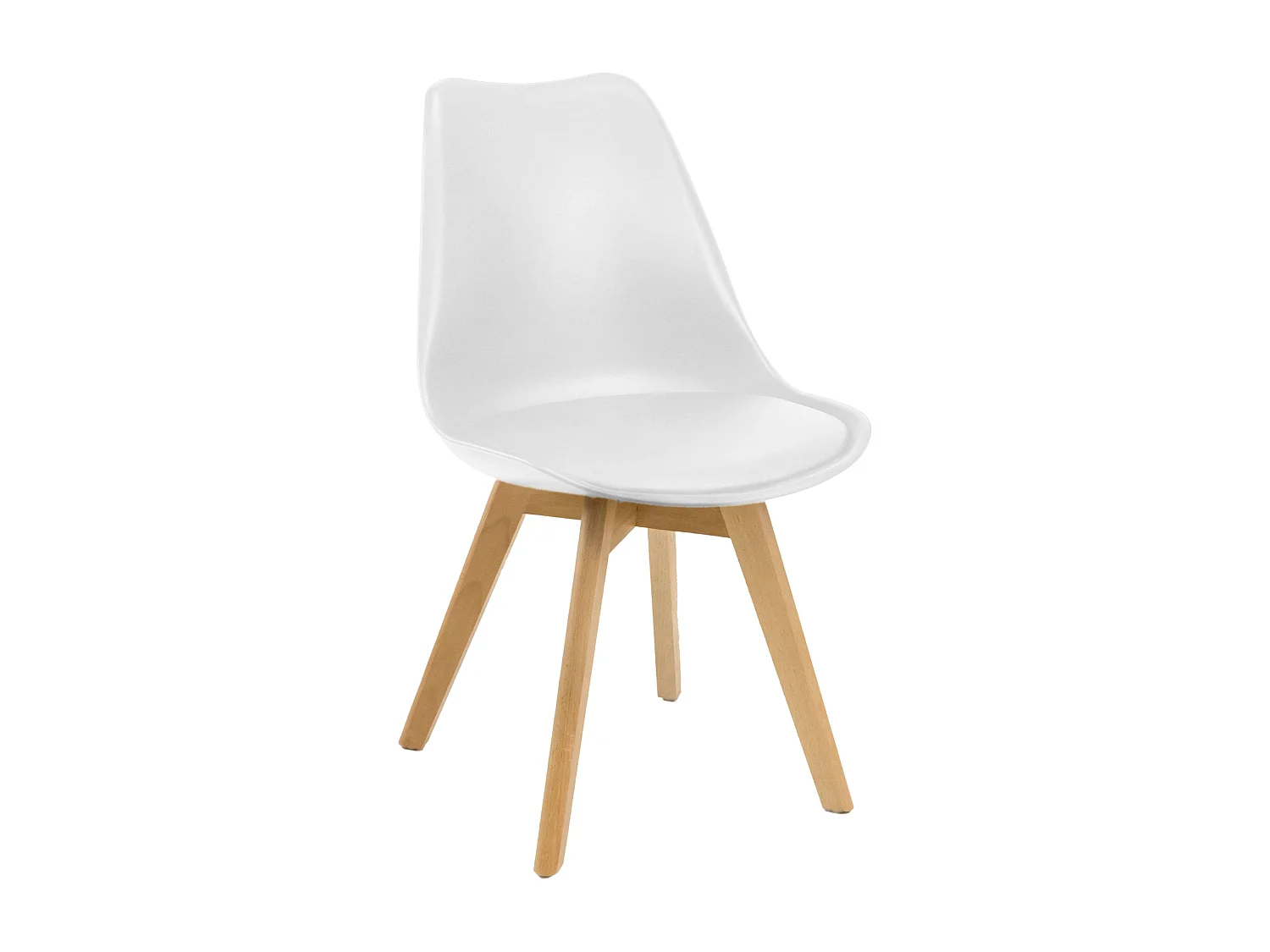 Pack mesa comedor + 4 sillas Loft roble nordish/blanco (madera y metal)