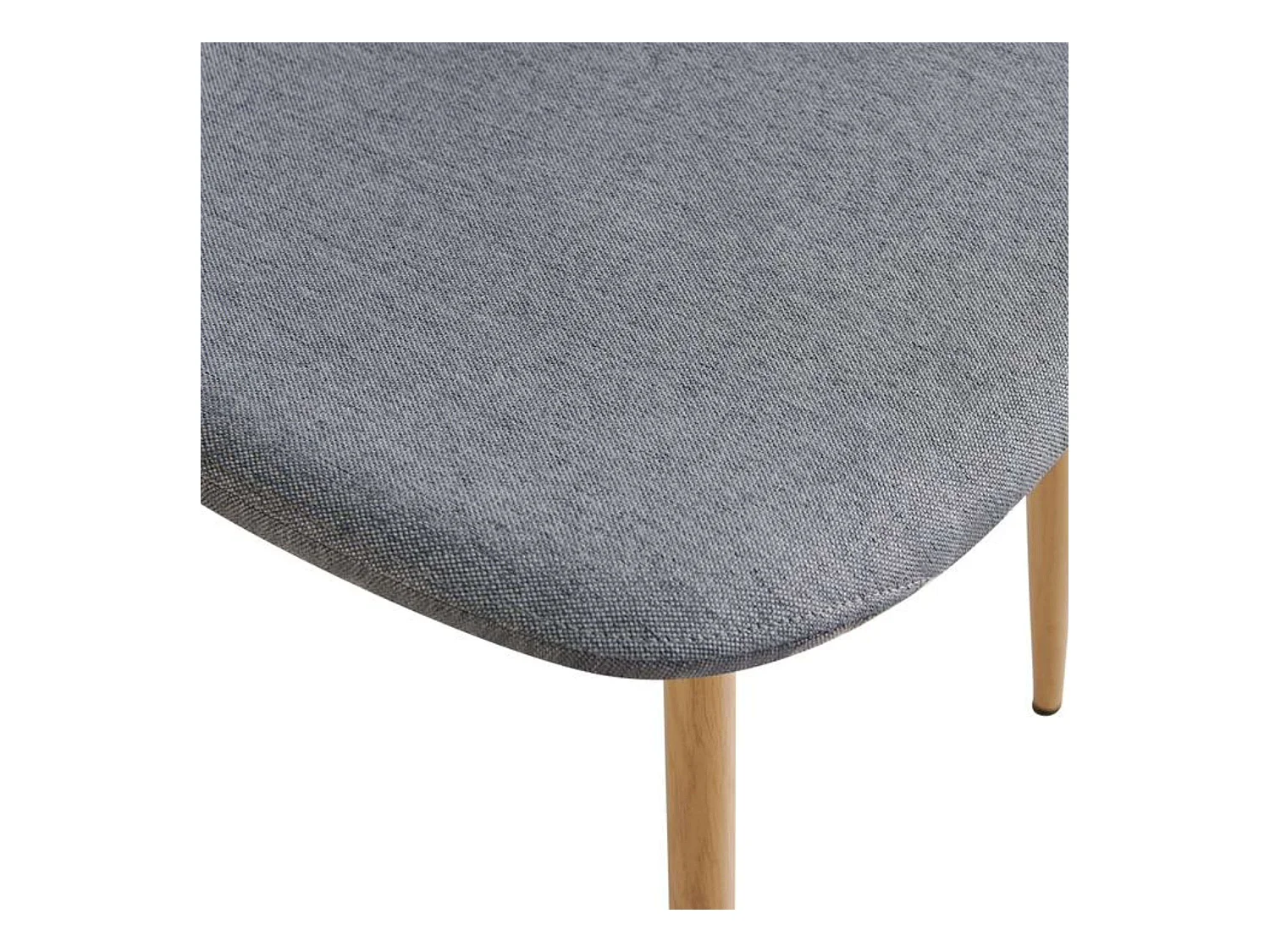 Pack 4 Sillas James Acero Polipiel Asiento tapizado Poliést. Gris