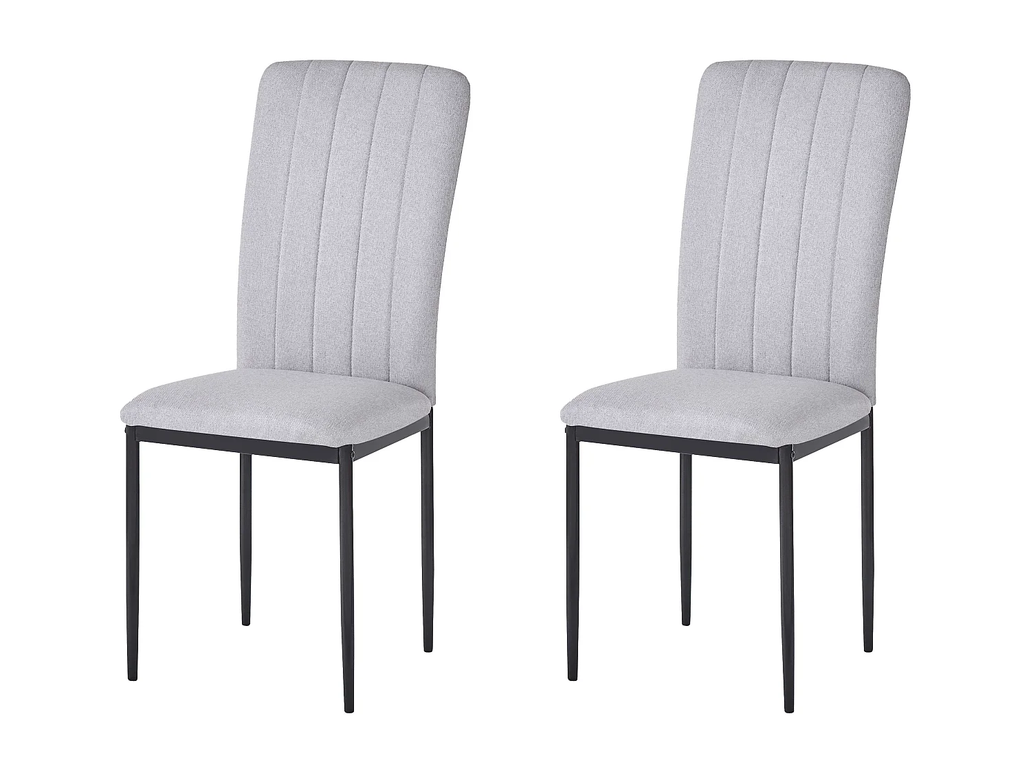 Pack 2 Sillas Salón Comedor Trenton Contemporáneo Gris Ceniza