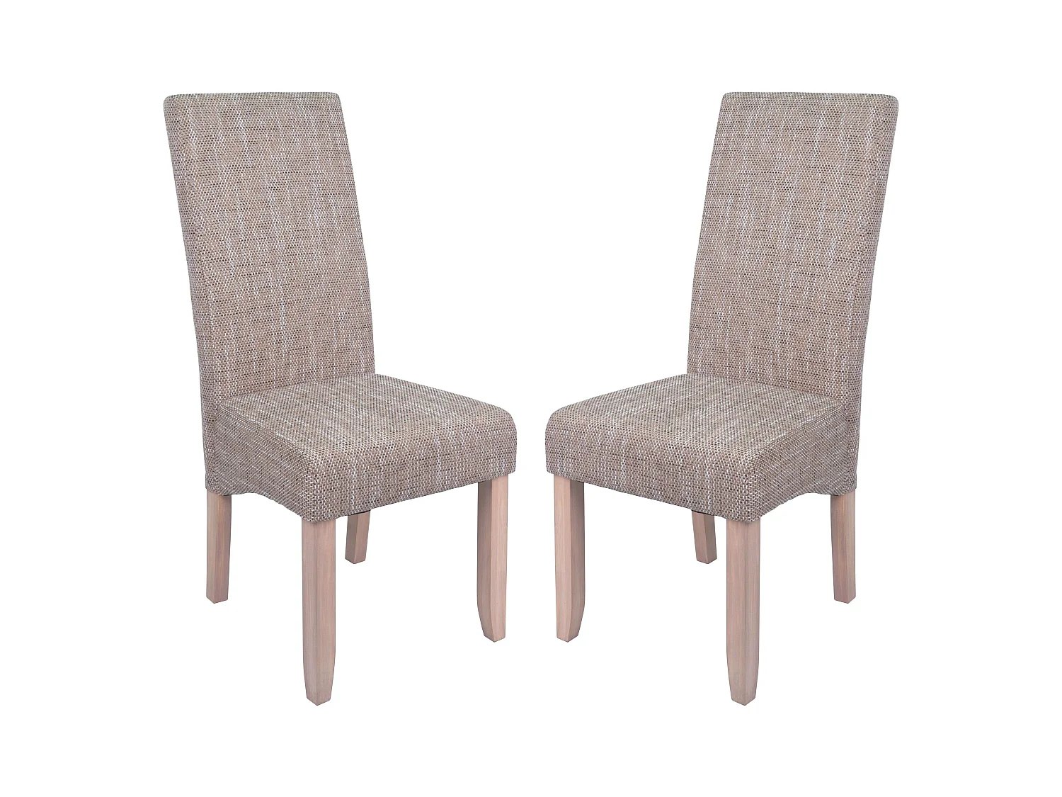 Pack 2 Sillas Comedor Contemporáneo Arena Tapizadas 108x47x62 cm