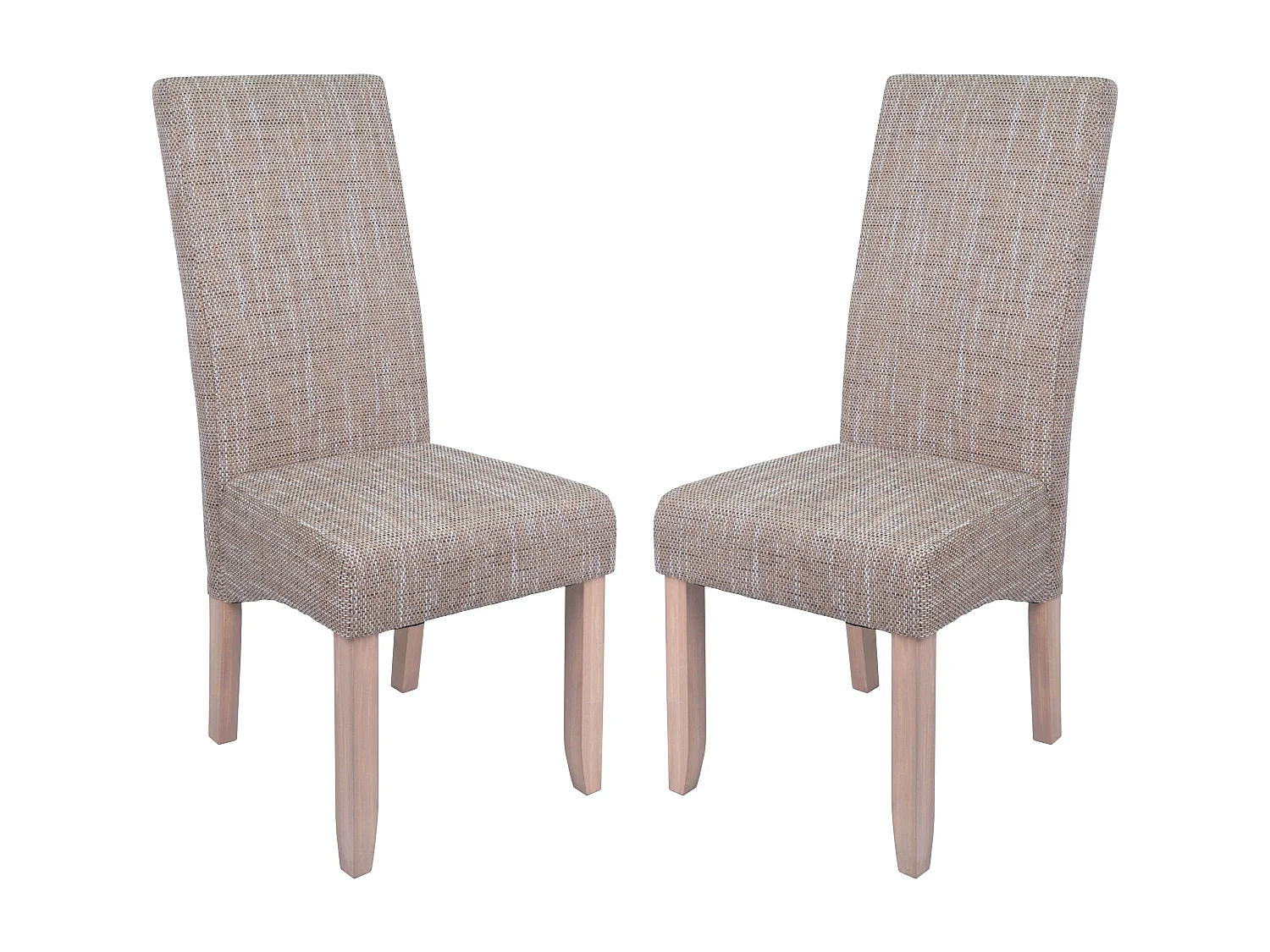 Pack 2 Sillas Comedor Contemporáneo Arena Tapizadas 108x47x62 cm