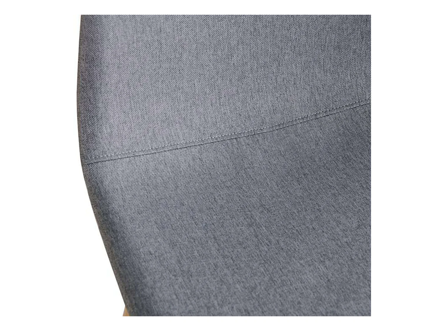 Pack 2 Sillas James Comedor Acero y Polipiel Gris Asiento tapiz. poliéster