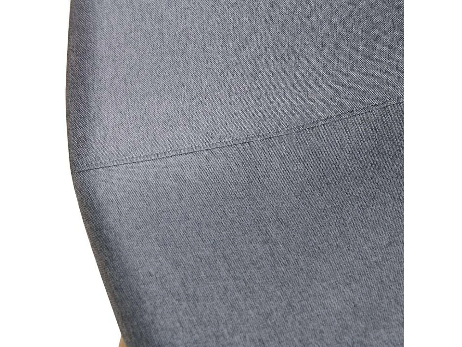 Pack 2 Sillas James Comedor Acero y Polipiel Gris Asiento tapiz. poliéster