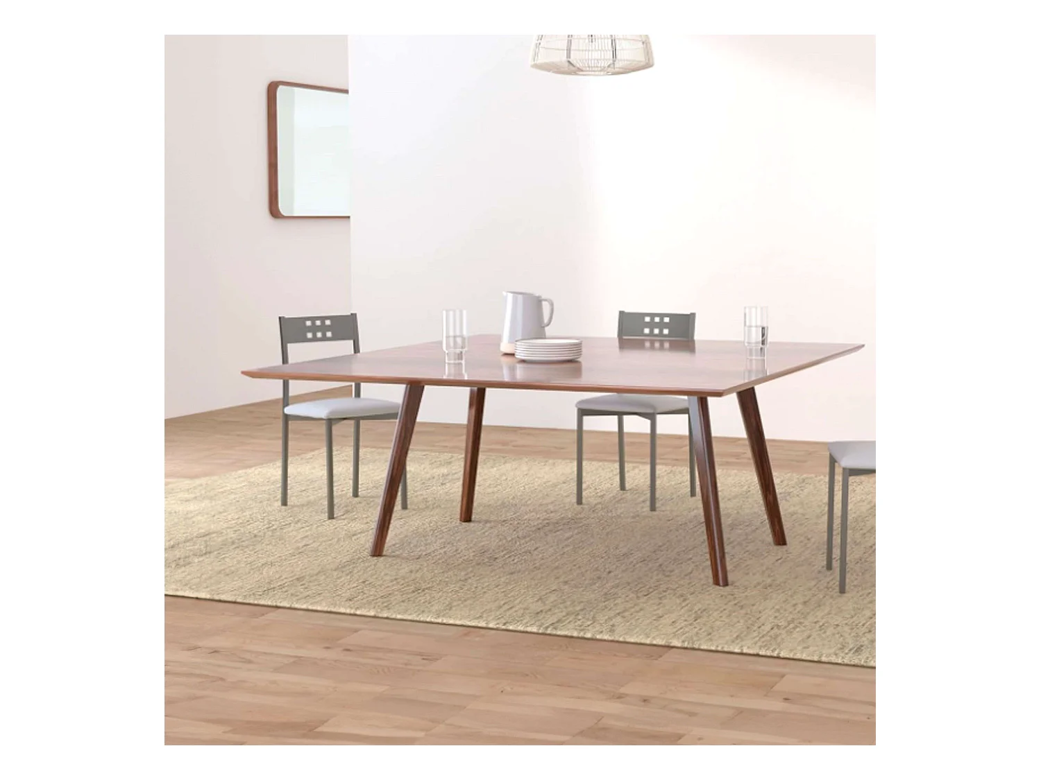 Pack 4 Sillas Costa Metal Polipiel Comedor Moderno 86x47x41 cm