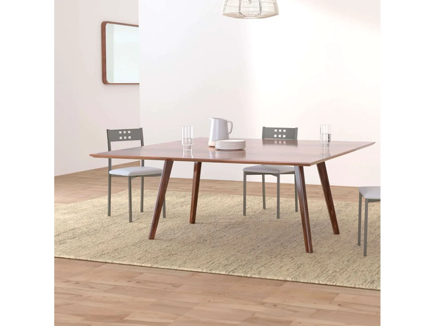 Pack 4 Sillas Costa Metal Polipiel Comedor Moderno 86x47x41 cm