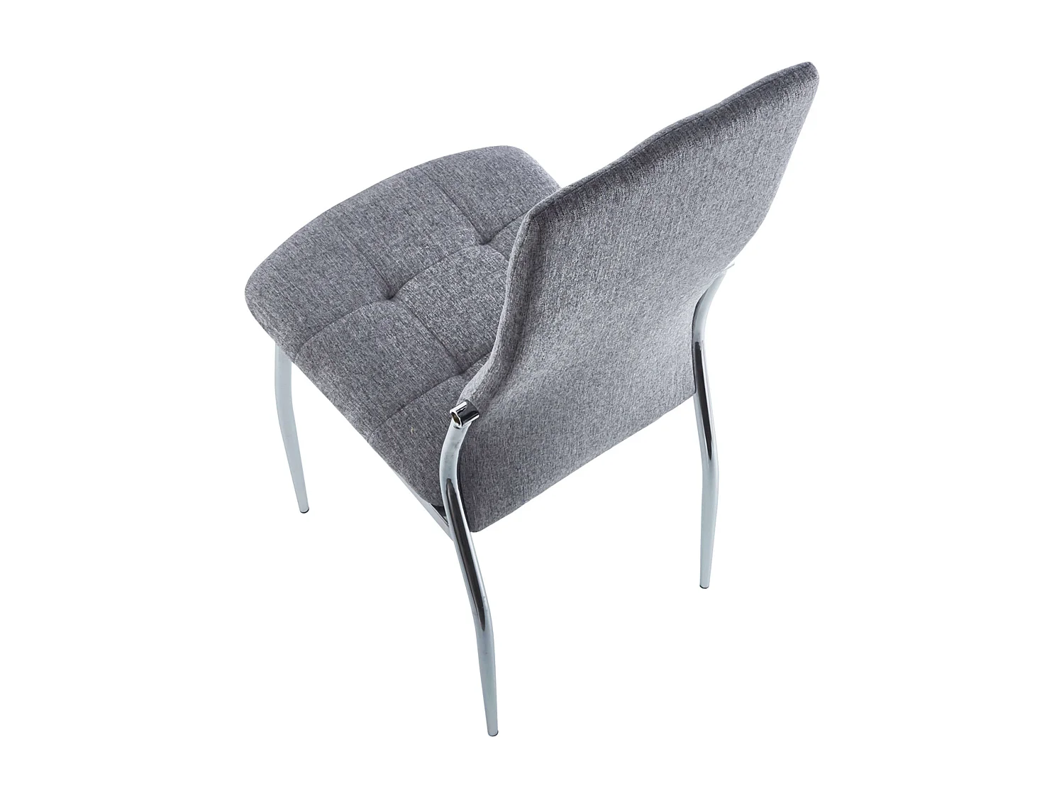 Pack 2 Sillas Comedor Dest Moderno Tapizadas Patas Metal Gris