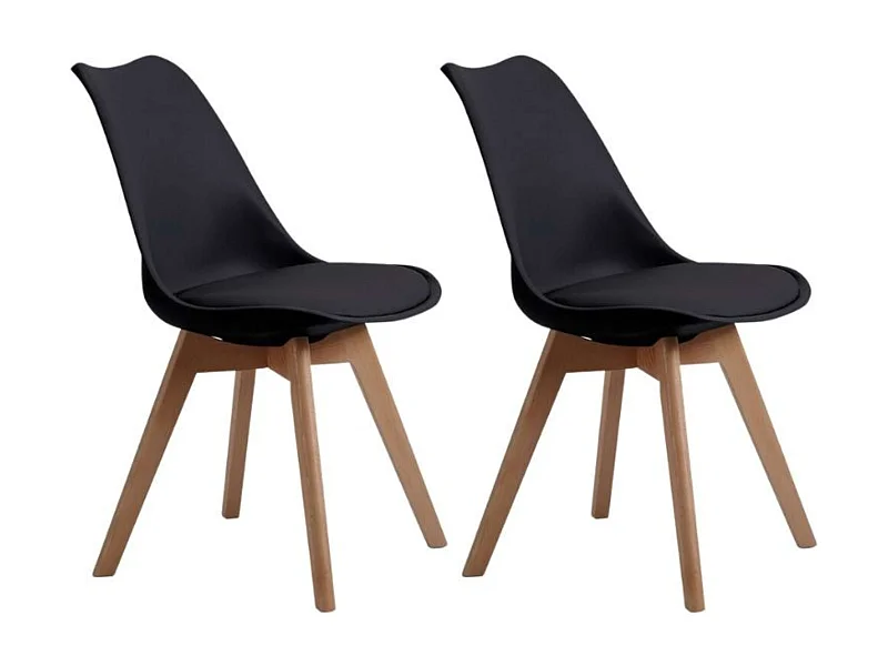 Pack 2 sillas Bistro Comedor Negra 84x54x48 cm