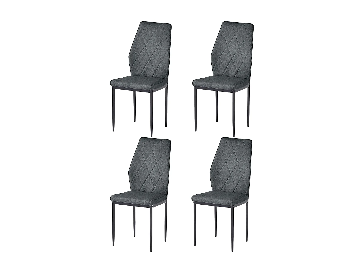 Pack 4 Sillas Salón Comedor Marengo Contemporáneo Gris Ceniza