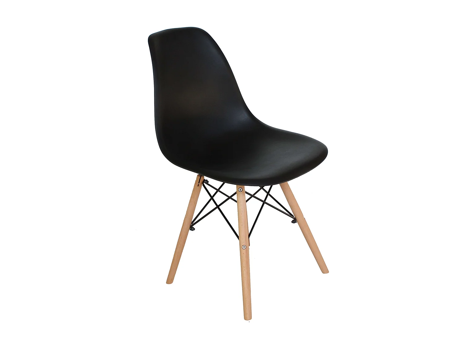 Pack 2 Sillas Comedor Vintage Industrial Negro Roble 51x83x47 cm